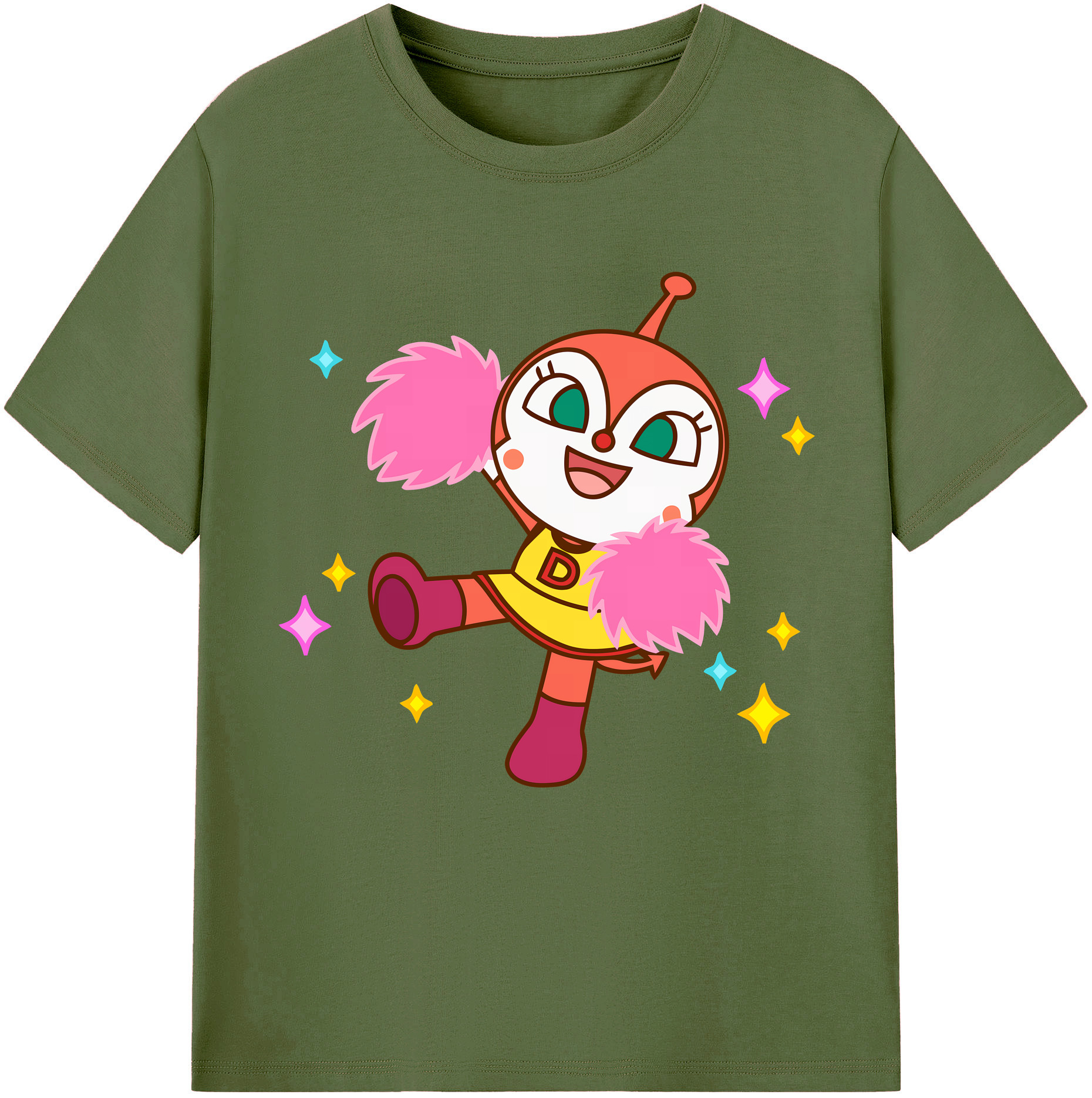 （画像用） アンパンマン Anpanman 綿100％半袖Tシャツ（フロントプリント）